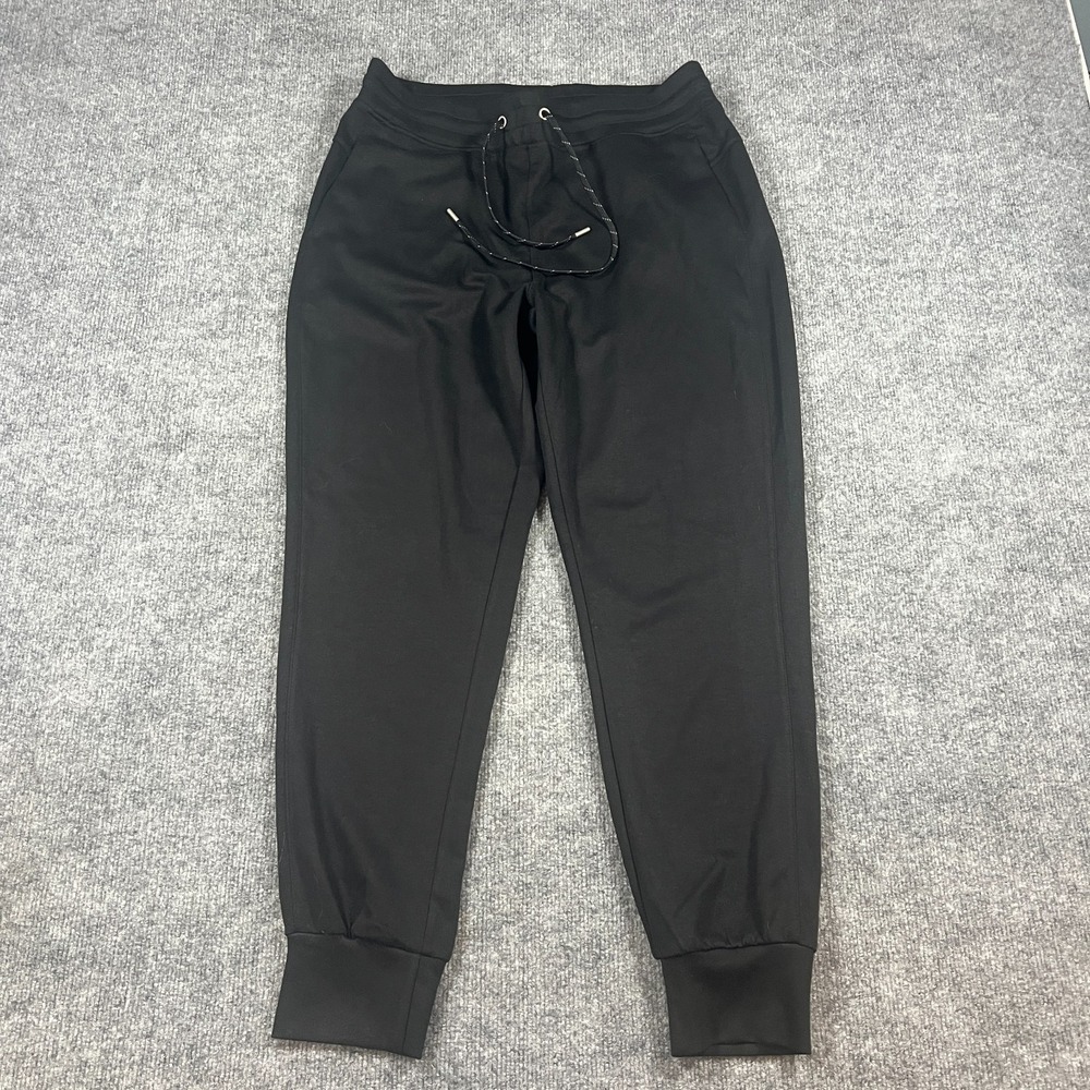 Free Country Jogger Pants Unisex Large Black Stretch Drawstring Tapered Leg
